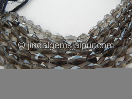 Smokey Faceted Bicone Beads